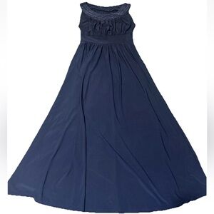Women’s *S* Navy Beaded Evening Gown Wedding Formal Elegant Tag Removed